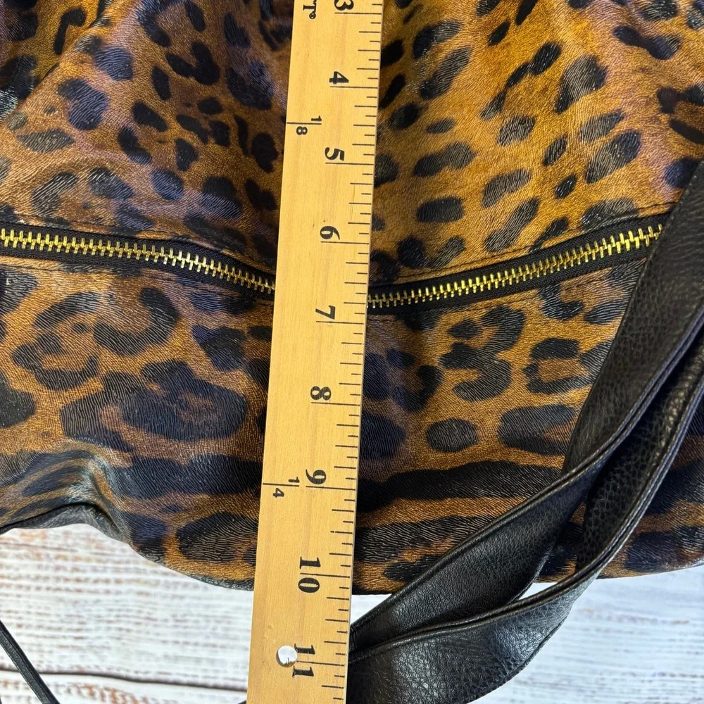 Vintage Kardashian Kollection Capetown Satchel Leopard Faux Leather Mob Wife